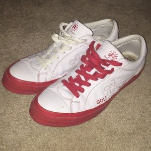 Tyler the creator leather converse low tops
